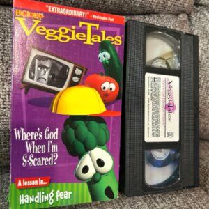 Veggie Tales Where's God When I'm S-Scared Big Idea VHS Tape